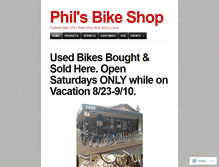 Tablet Screenshot of philsbikeshop.com